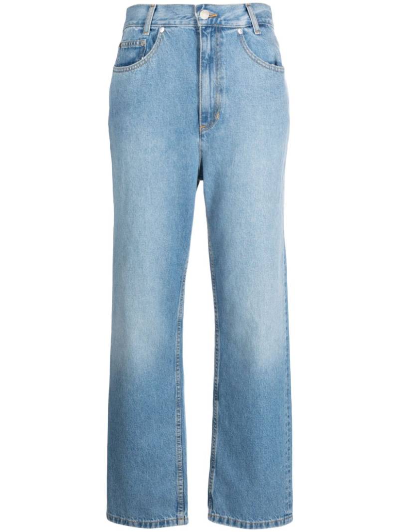 SANDRO logo-embroidered straight-leg jeans - Blue von SANDRO