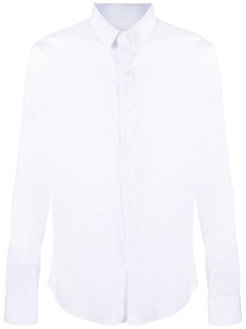 SANDRO long-sleeve cotton-blend shirt - White von SANDRO