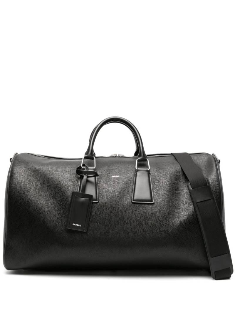 SANDRO metallic-logo luggage bag - Black von SANDRO