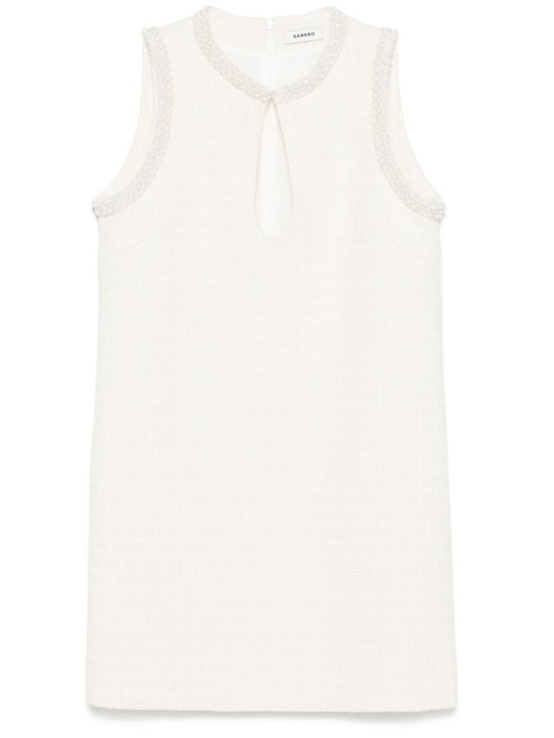 SANDRO pearl-embellished mini dress - White von SANDRO