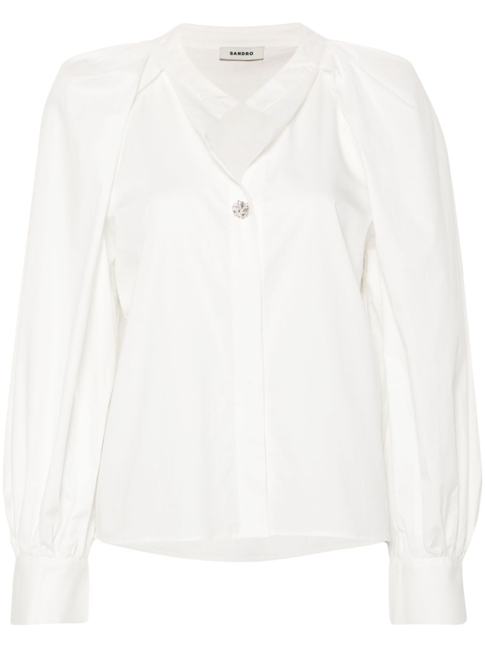 SANDRO pleat-detail shirt - White von SANDRO