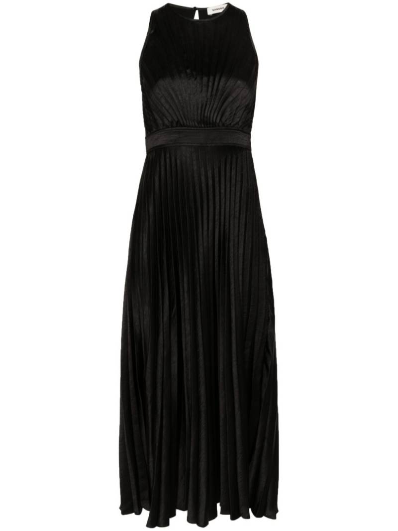 SANDRO pleated midi dress - Black von SANDRO