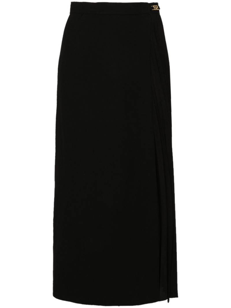 SANDRO pleated wrap midi skirt - Black von SANDRO