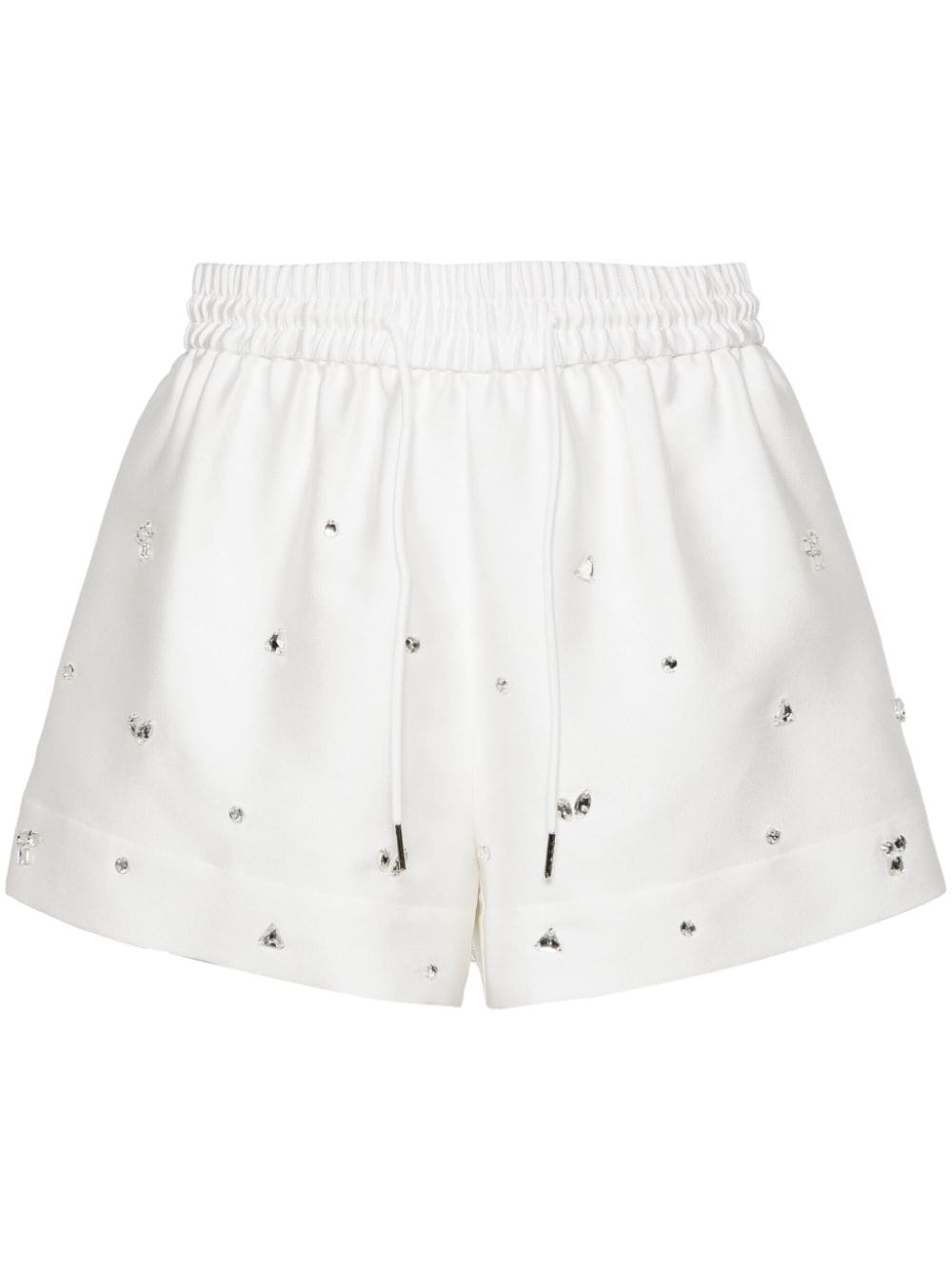SANDRO rhinestone-embellished drawstring shorts - White von SANDRO