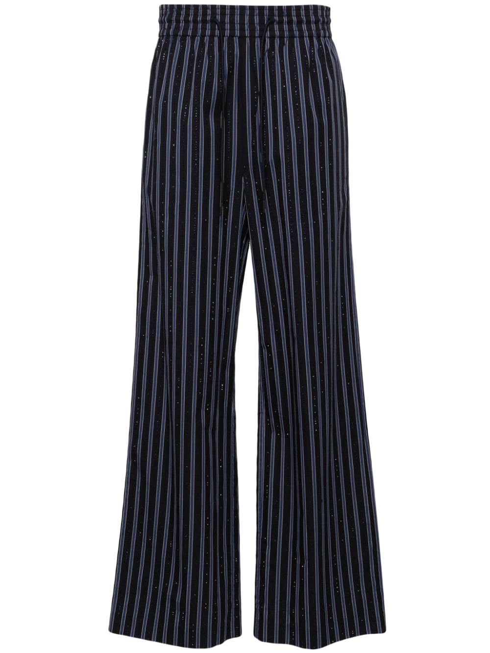 SANDRO rhinestoned high-waist palazzo trousers - Blue von SANDRO