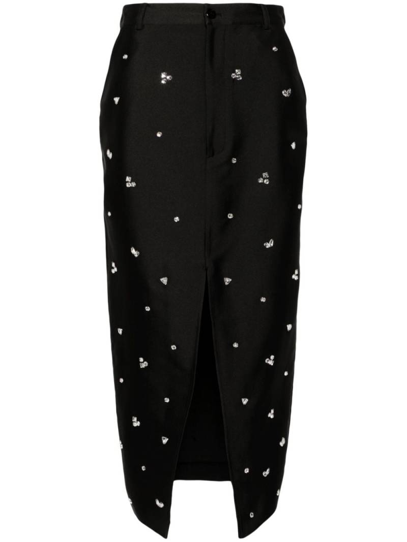 SANDRO rhinestoned midi pencil skirt - Black von SANDRO