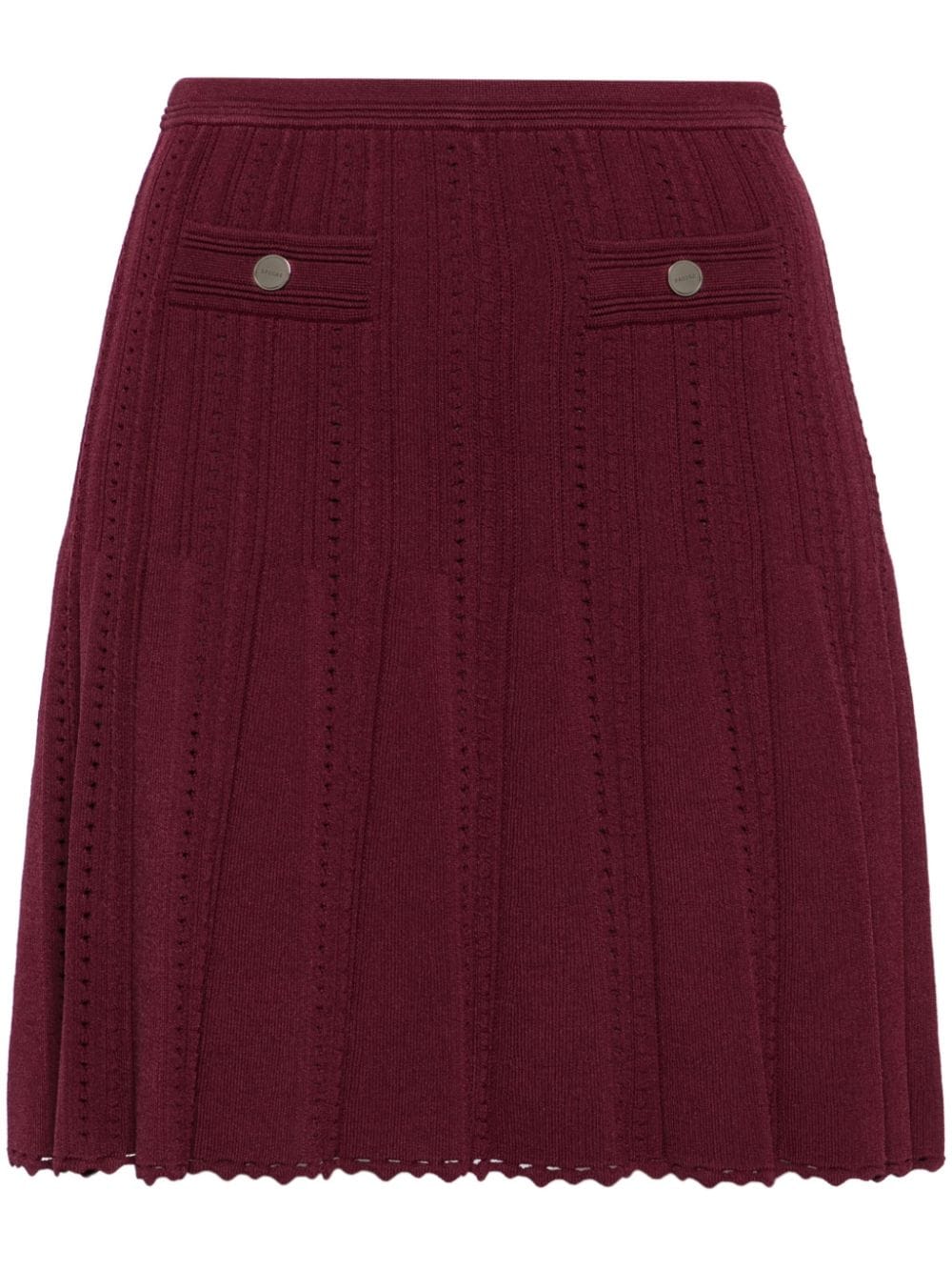 SANDRO ribbed-knit A-line skirt - Red von SANDRO