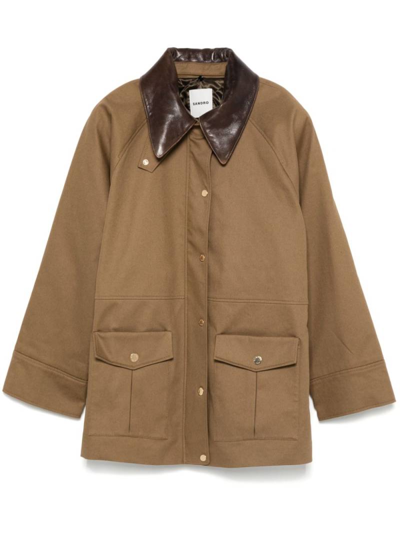 SANDRO shirt jacket - Brown von SANDRO