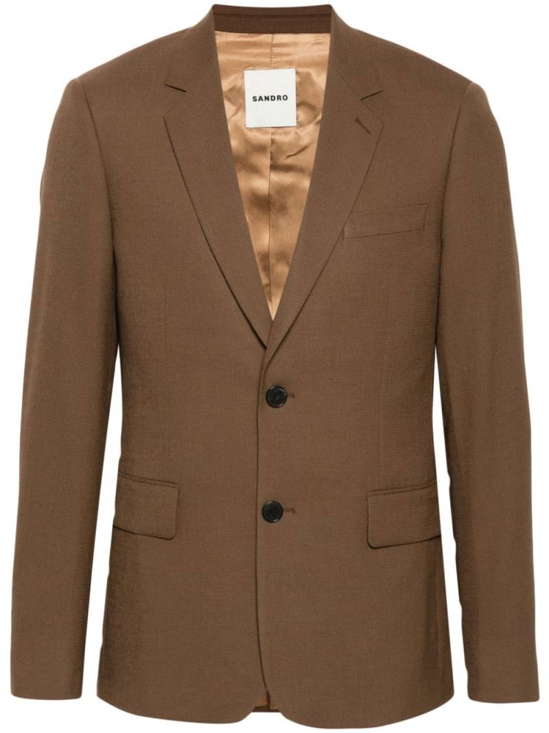 SANDRO single-breasted blazer - Brown von SANDRO