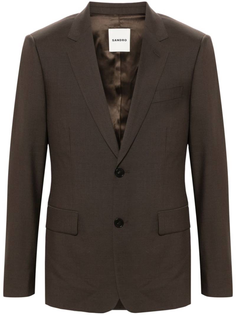 SANDRO single-breasted blazer - Brown von SANDRO