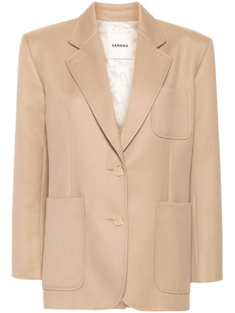 SANDRO single-breasted blazer - Neutrals von SANDRO