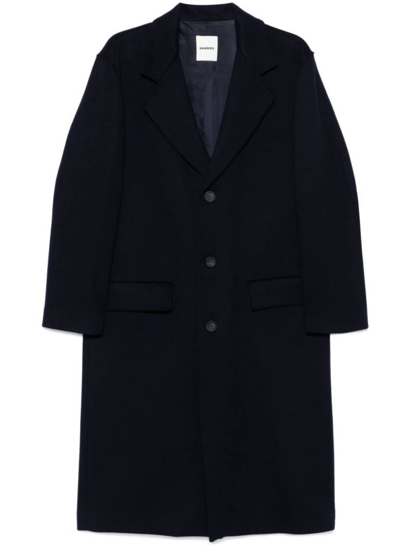 SANDRO single-breasted coat - Blue von SANDRO