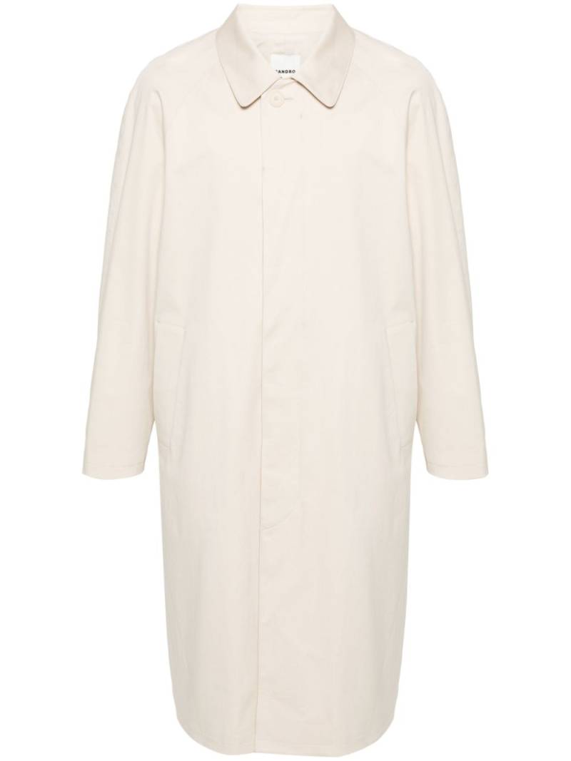 SANDRO single-breasted coat - Neutrals von SANDRO