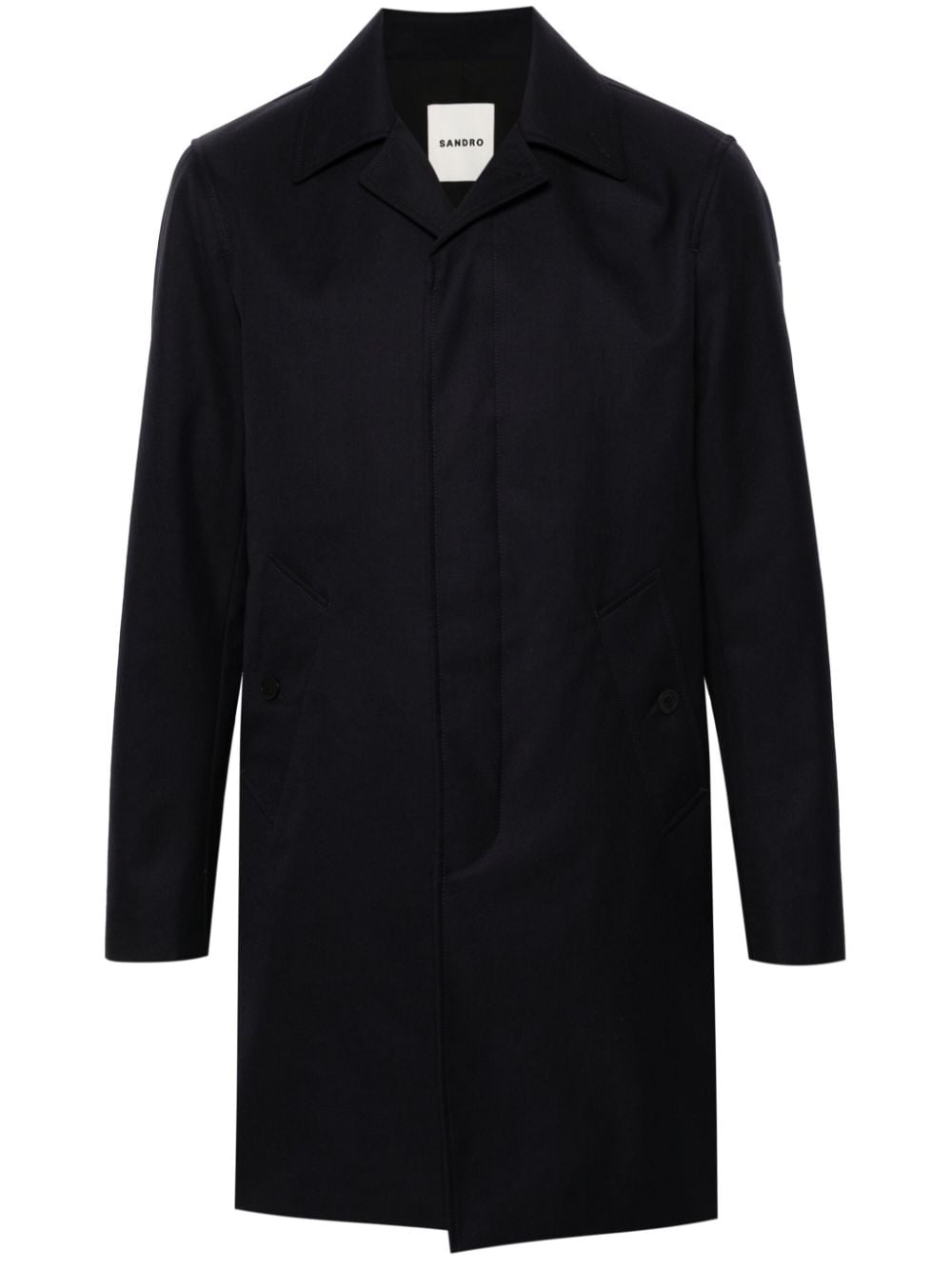 SANDRO single-breasted midi coat - Blue von SANDRO