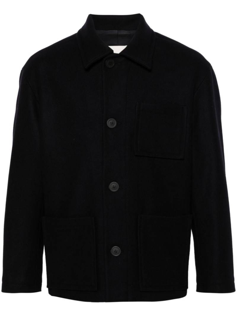 SANDRO single-breasted shirt jacket - Blue von SANDRO