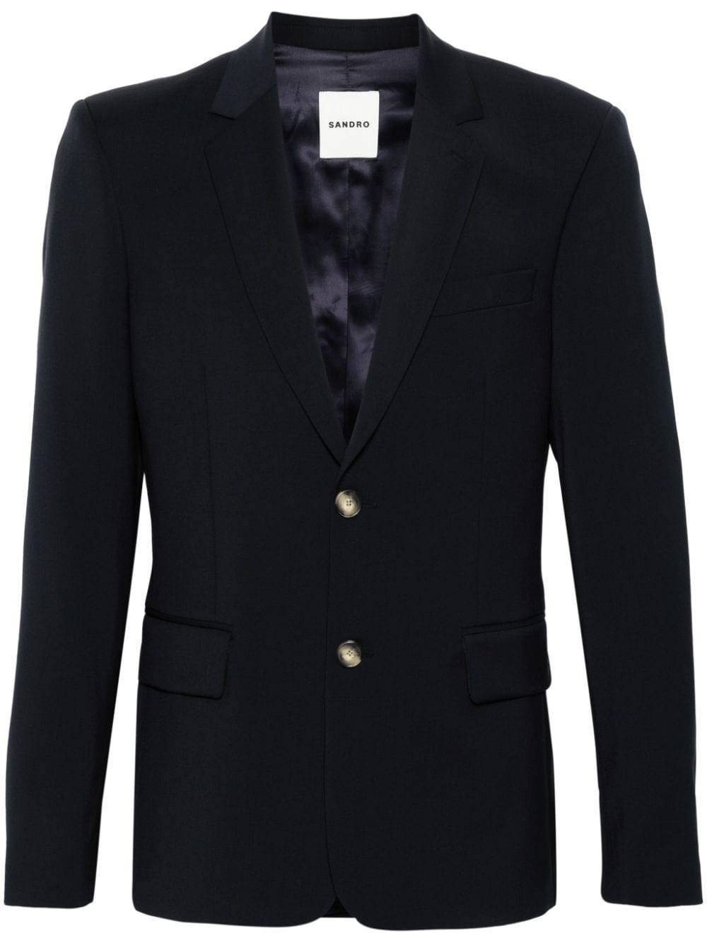 SANDRO single-breasted virgin-wool blazer - Blue von SANDRO