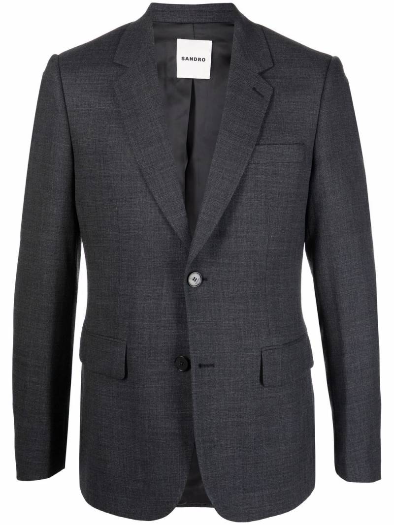 SANDRO single-breasted wool suit jacket - Grey von SANDRO