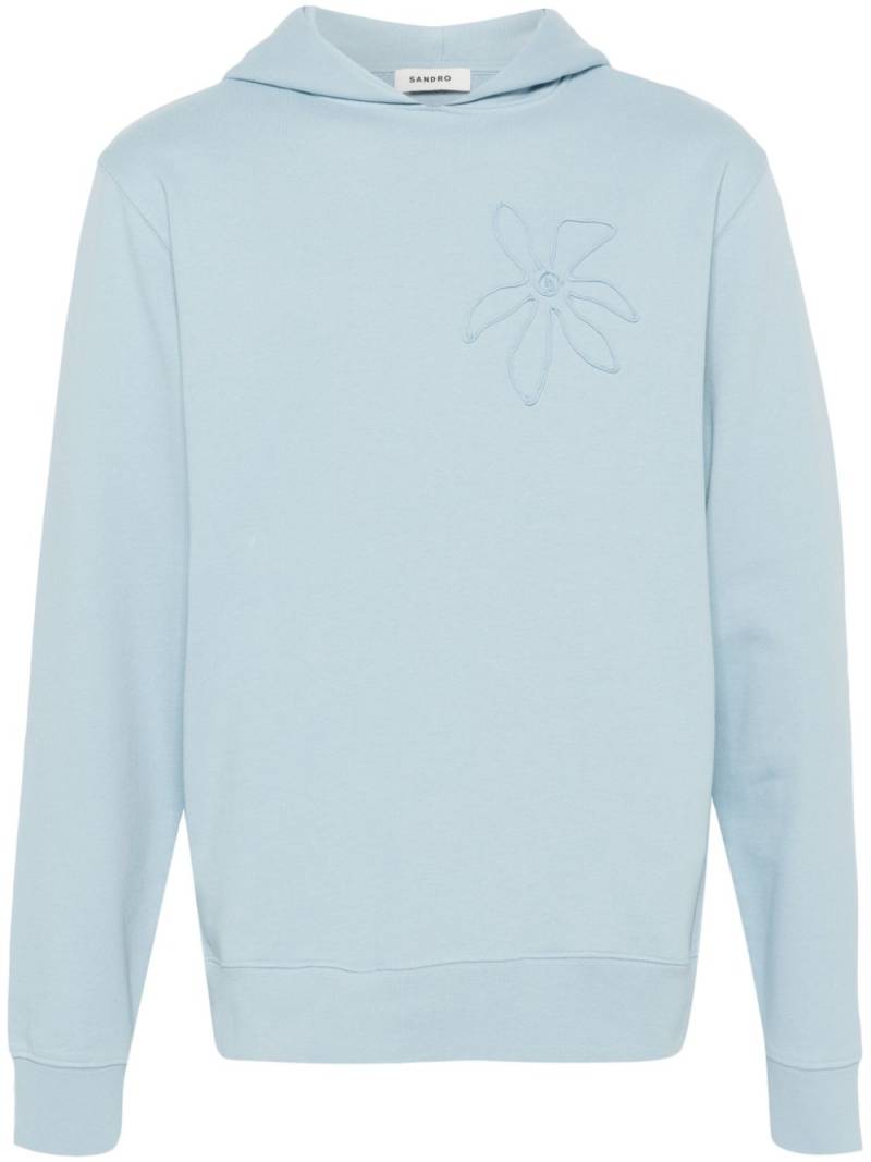 SANDRO single flower hoodie - Blue von SANDRO