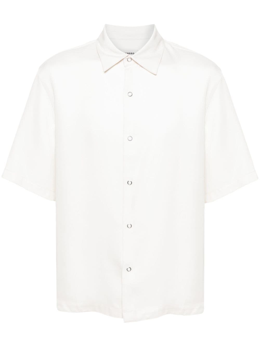 SANDRO spread-collar short-sleeve shirt - Neutrals von SANDRO