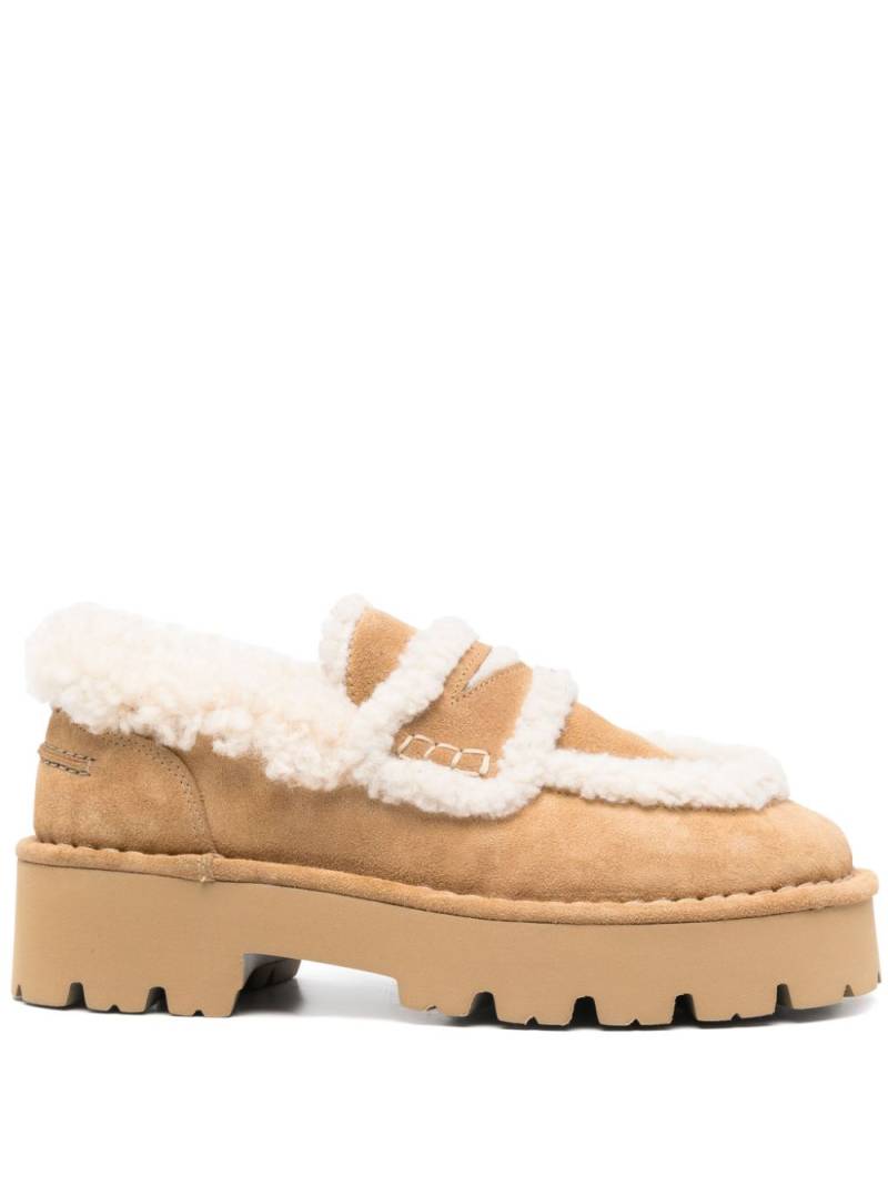 SANDRO suede loafers - Neutrals von SANDRO