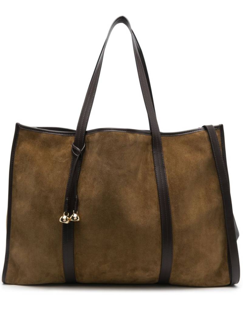 SANDRO suede tote bag - Neutrals von SANDRO