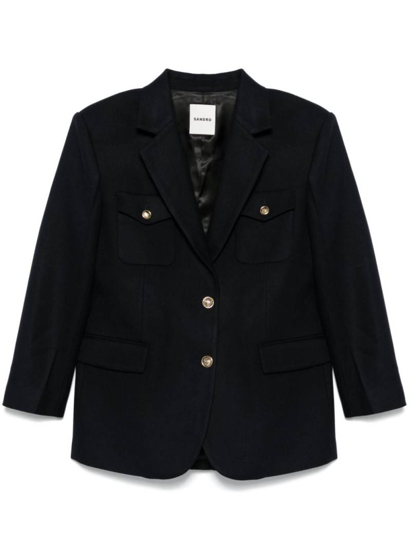 SANDRO twill blazer - Blue von SANDRO