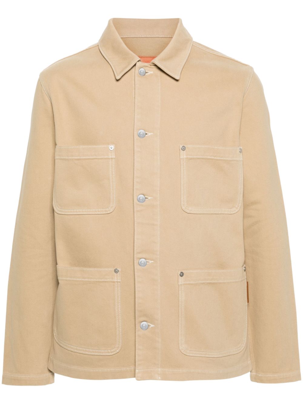 SANDRO twill cotton shirt jacket - Neutrals von SANDRO