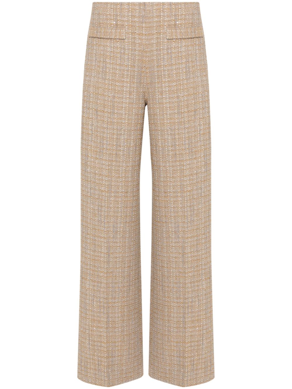 SANDRO wide-leg tweed trousers - Neutrals von SANDRO