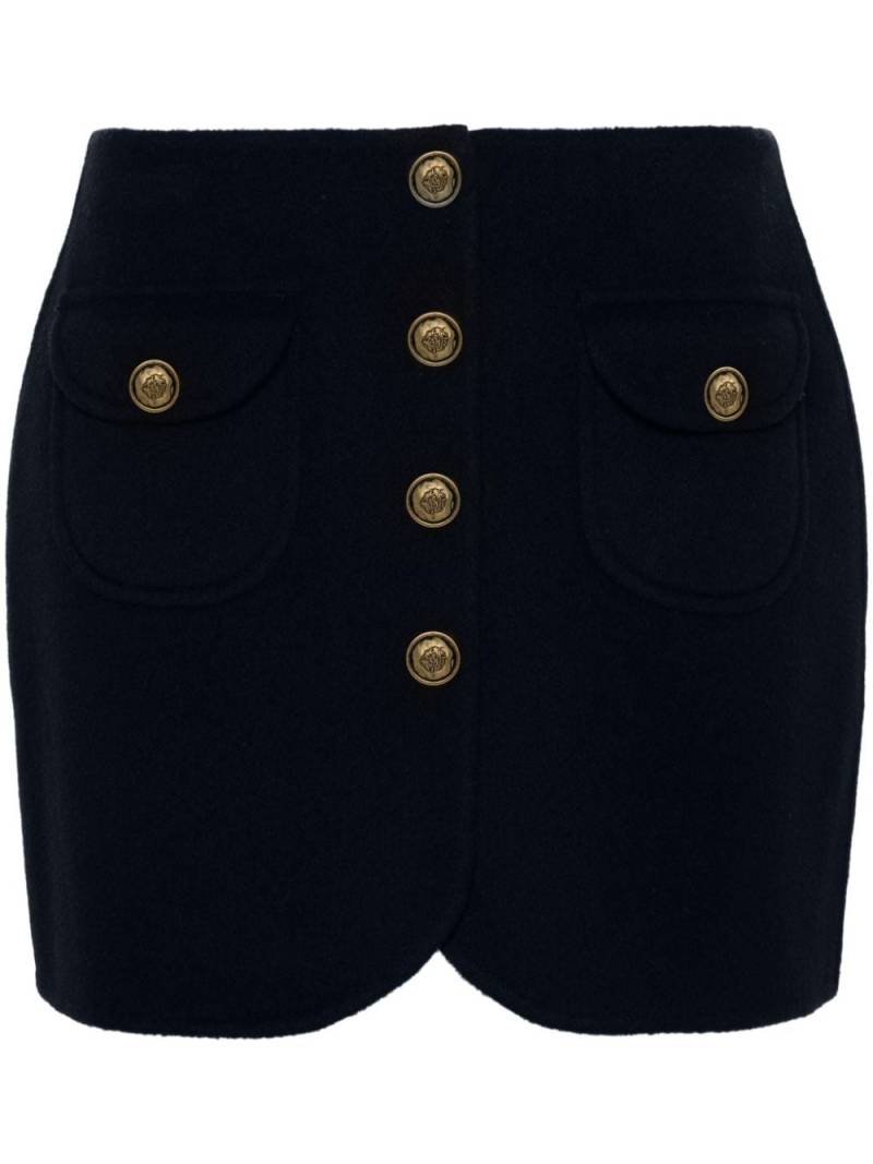 SANDRO wool felted mini skirt - Blue von SANDRO