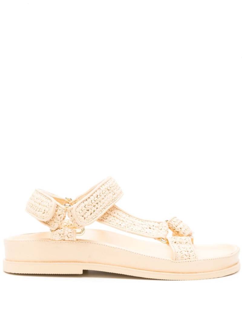 SANDRO woven-raffia touch-strap sandals - Neutrals von SANDRO