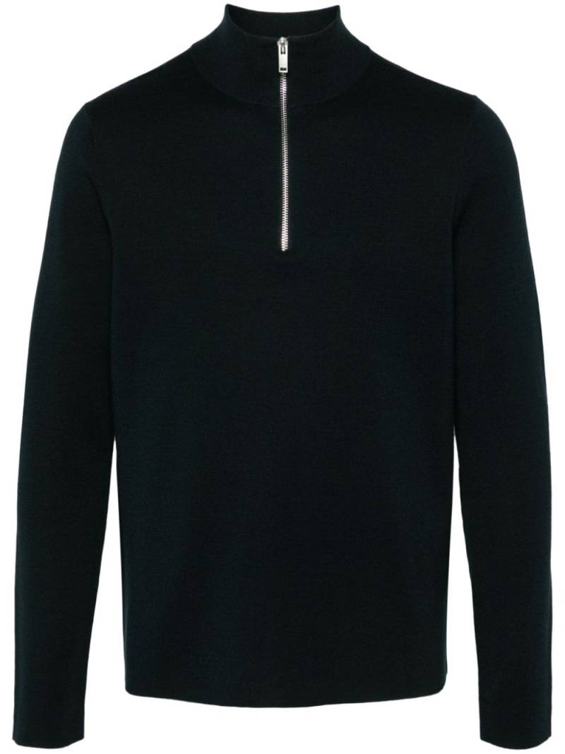 SANDRO zip-up wool jumper - Blue von SANDRO