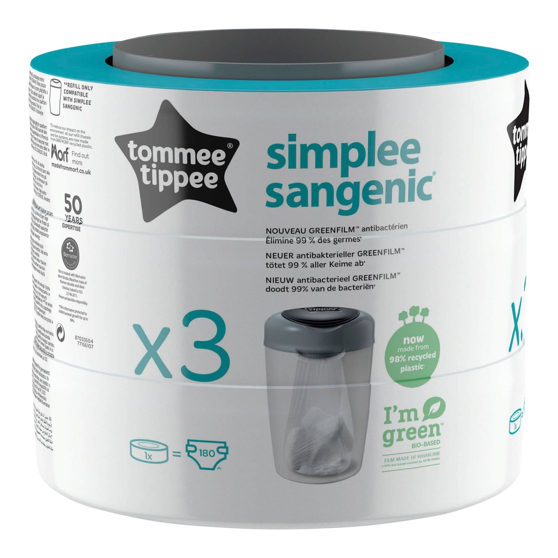 Nachfüllkassetten Simplee Sangenic 3er Pack von Tommee Tippee