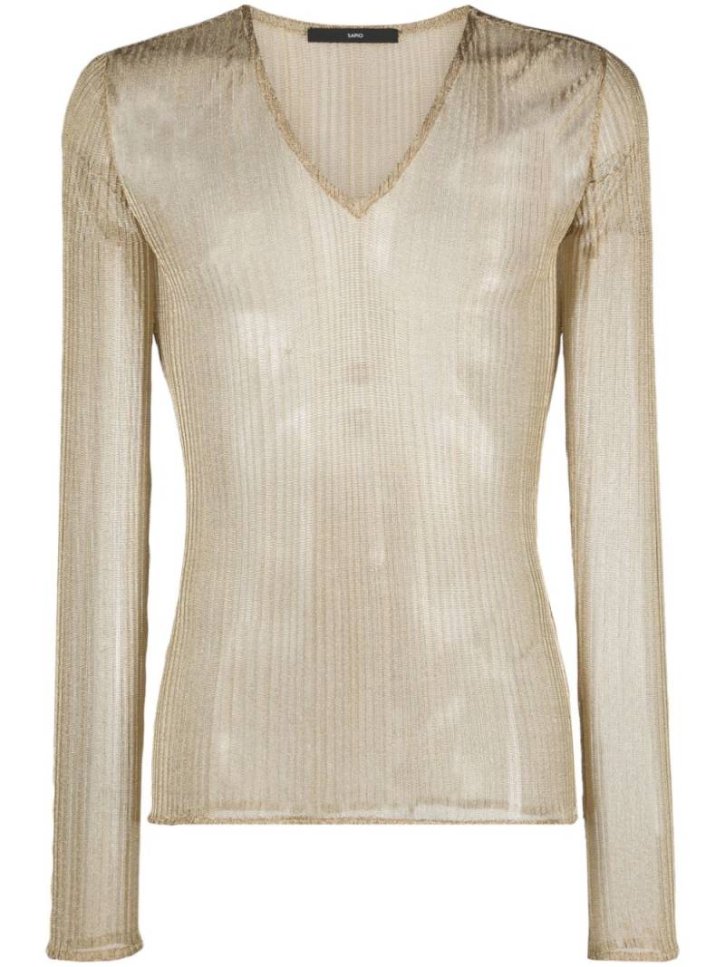 SAPIO N21 metallic-knit jumper - Gold von SAPIO