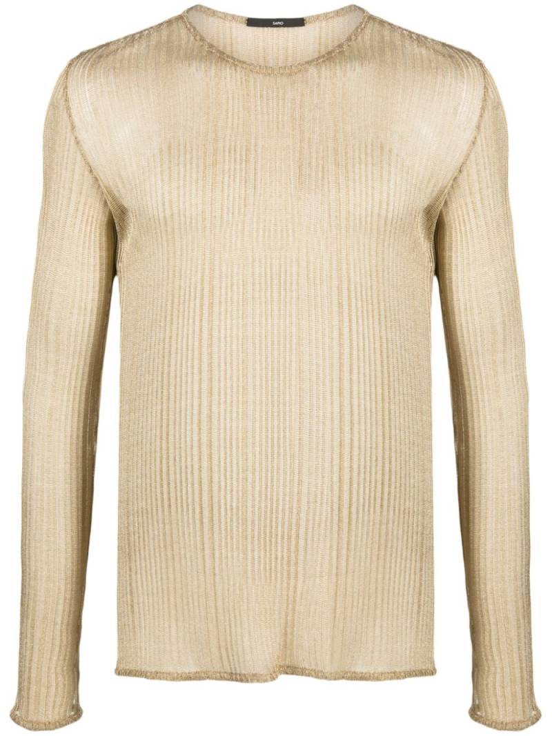 SAPIO N22 semi-sheer jumper - Gold von SAPIO