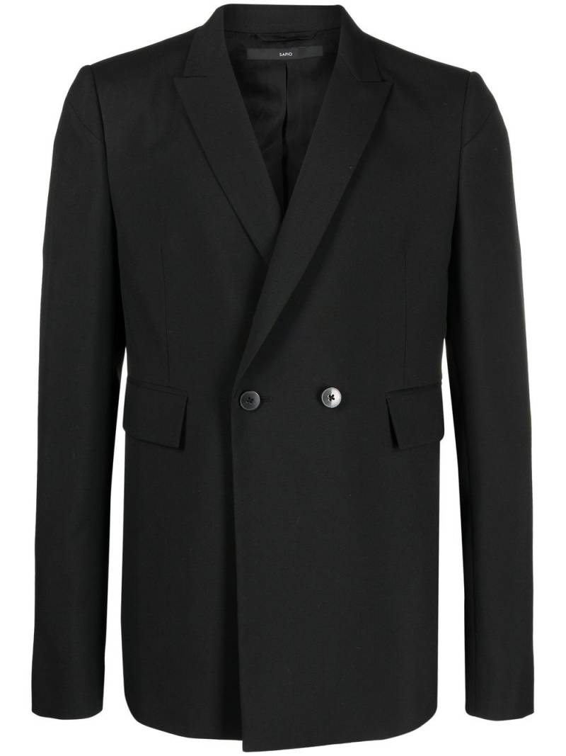 SAPIO double-breasted tailored blazer - Black von SAPIO