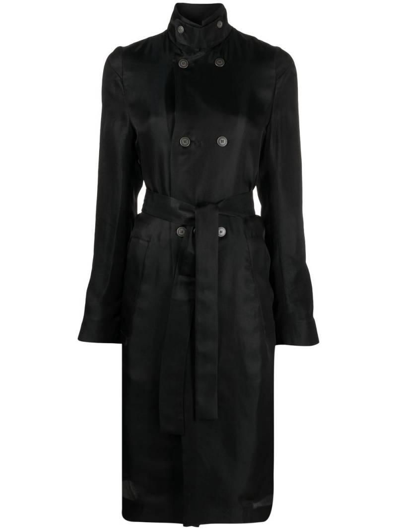 SAPIO double-breasted trench coat - Black von SAPIO