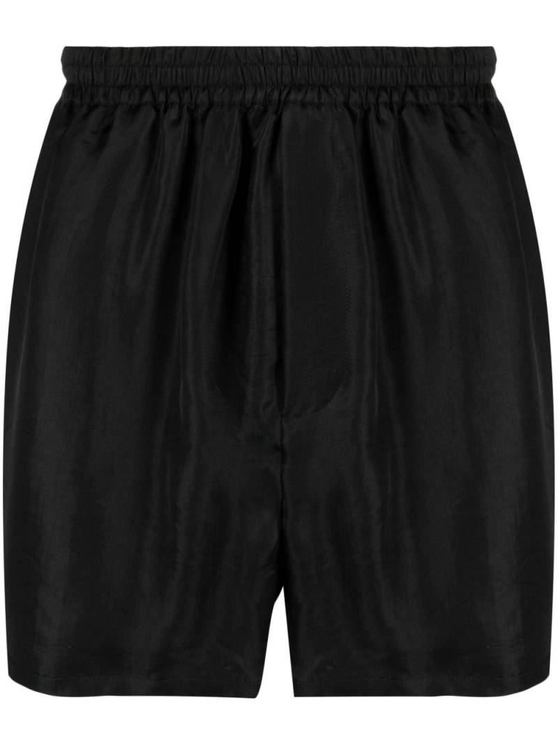 SAPIO elastic-waistband satin shorts - Black von SAPIO