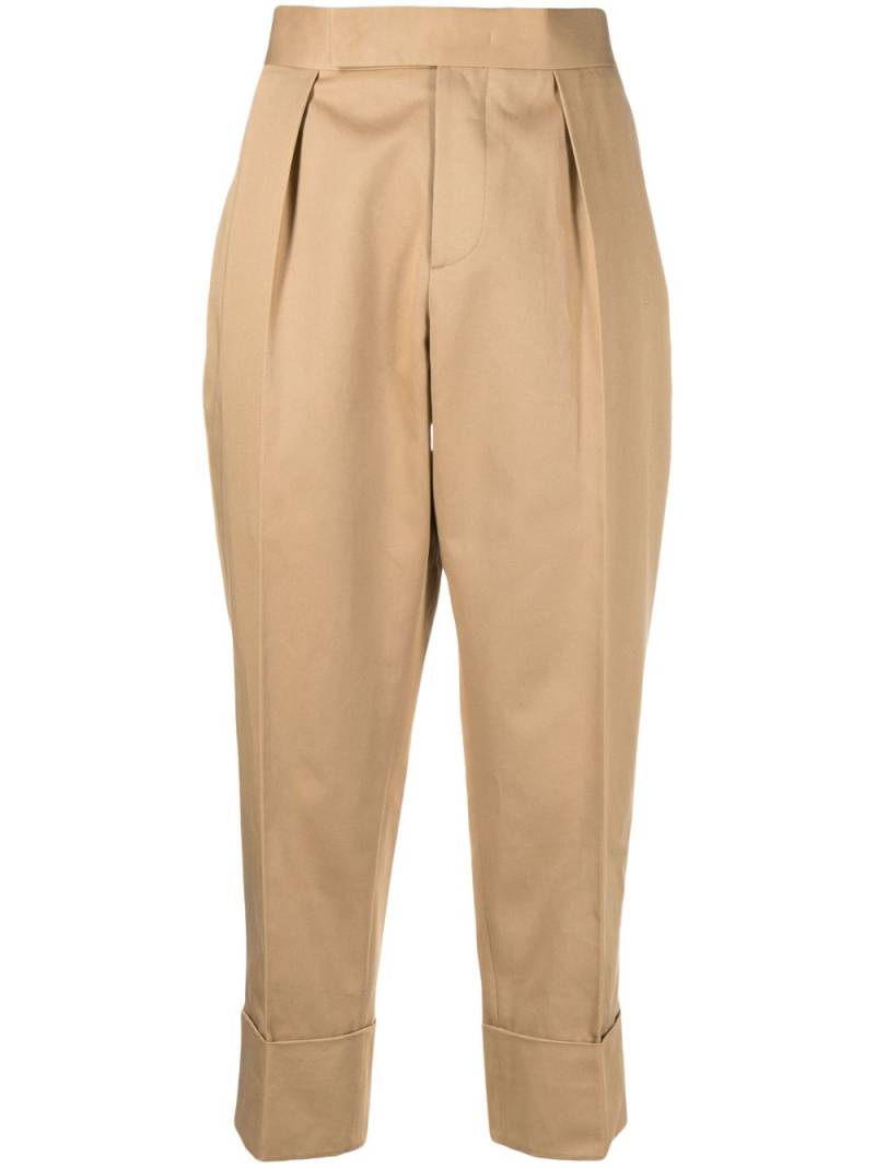 SAPIO high-waisted tapered trousers - Brown von SAPIO