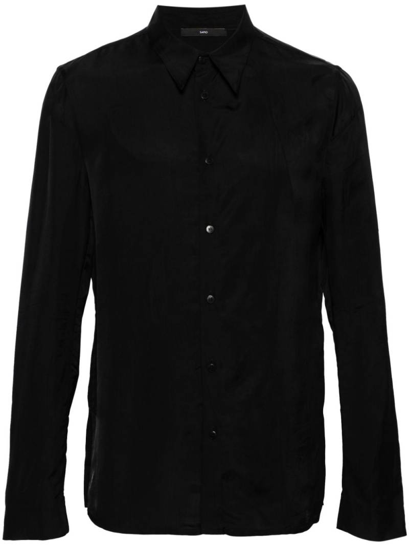 SAPIO long-sleeve satin shirt - Black von SAPIO