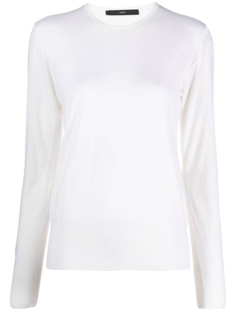 SAPIO long-sleeved knitted top - White von SAPIO