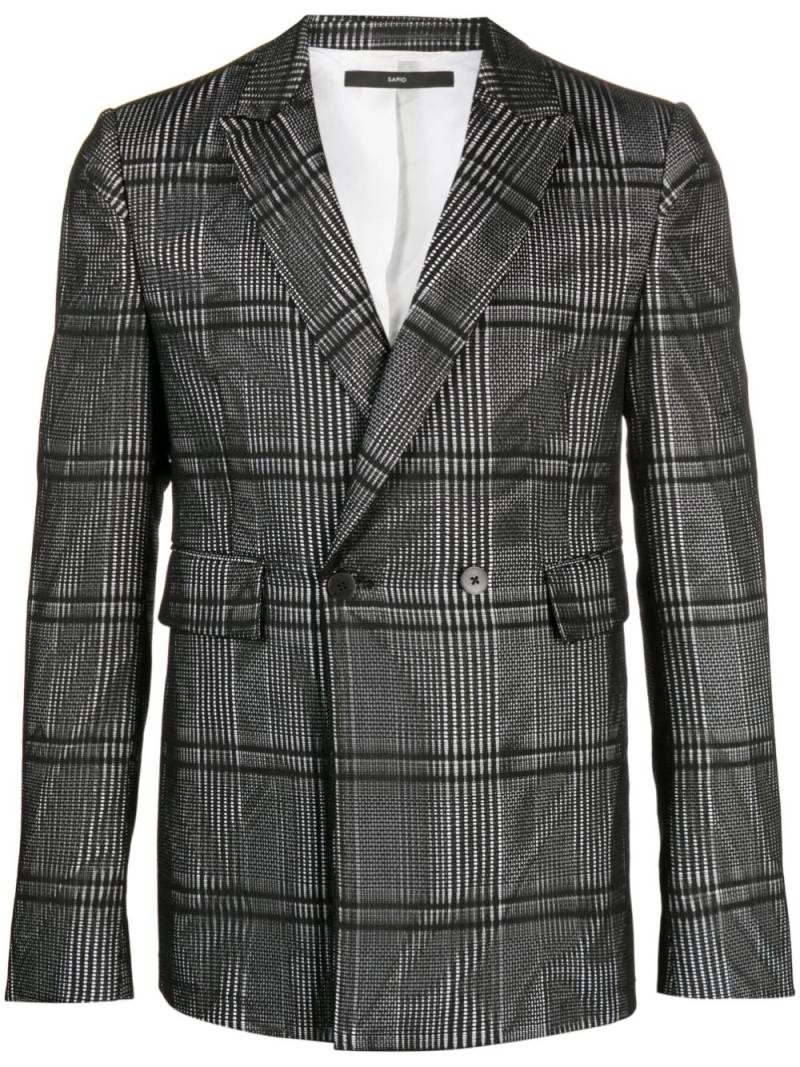 SAPIO plaid-check print cotton blazer - Black von SAPIO