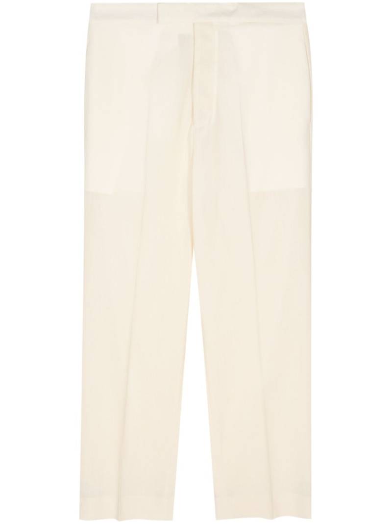 SAPIO pressed-crease wool tapered trousers - Neutrals von SAPIO