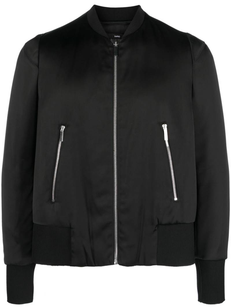 SAPIO satin-finish bomber jacket - Black von SAPIO