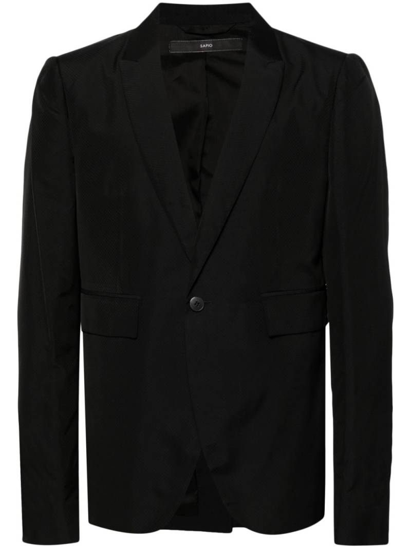 SAPIO single-breasted jacquard blazer - Black von SAPIO