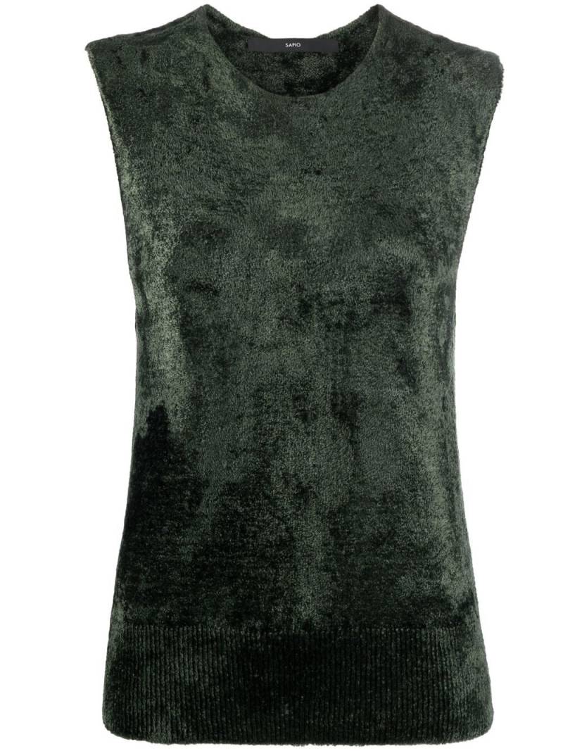 SAPIO textured sleeveless vest - Green von SAPIO