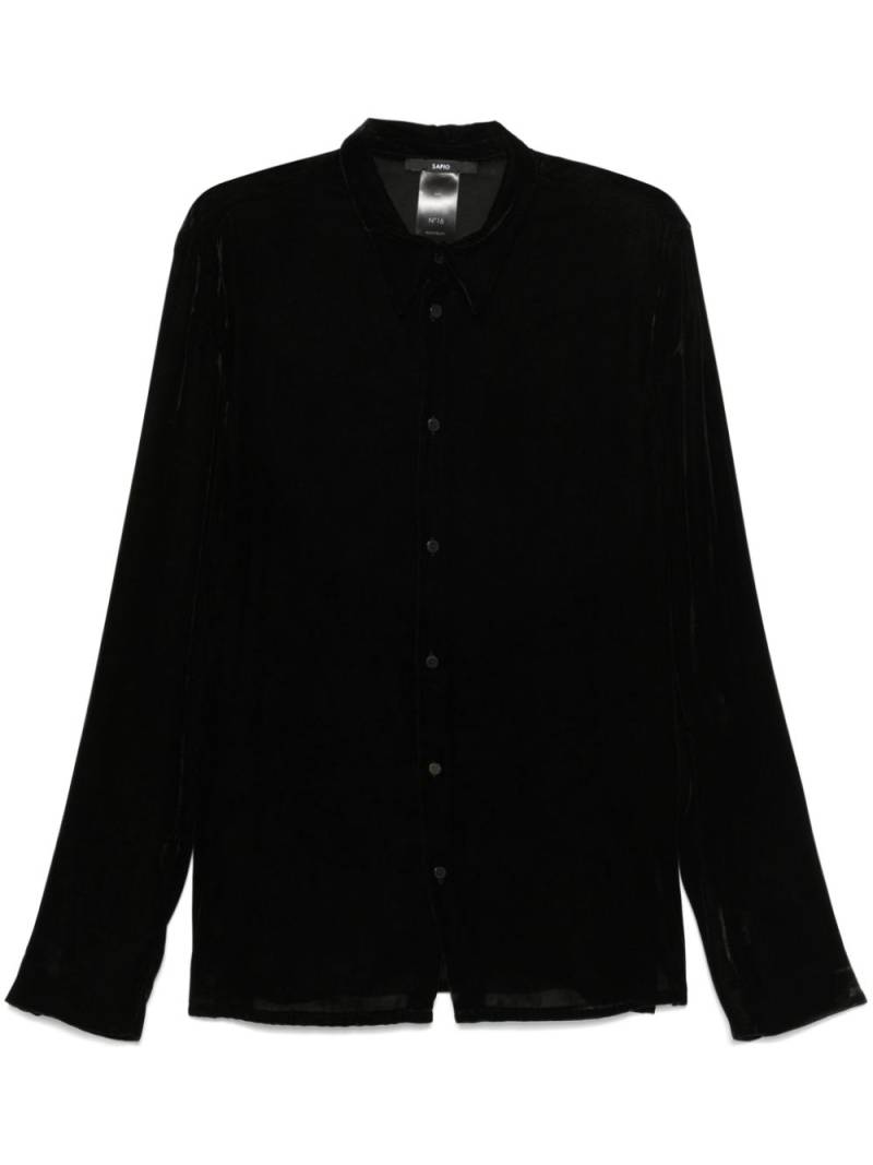 SAPIO velvet shirt - Black von SAPIO