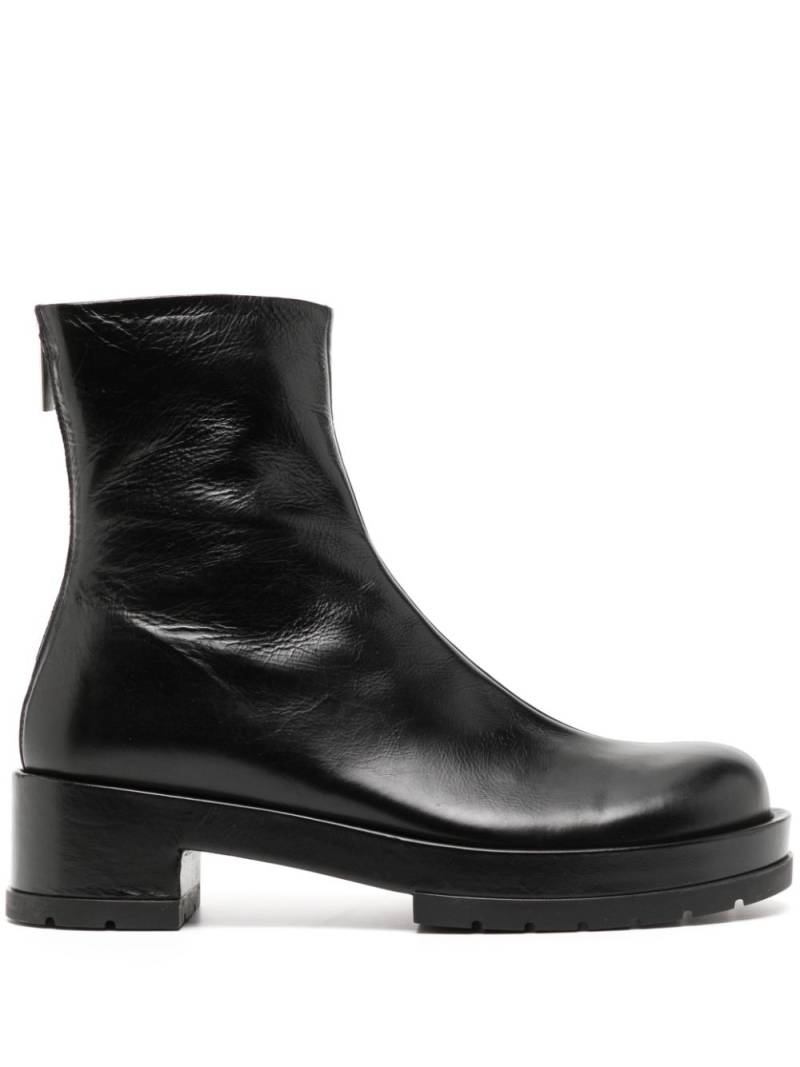 SAPIO zip-up leather boots - Black von SAPIO