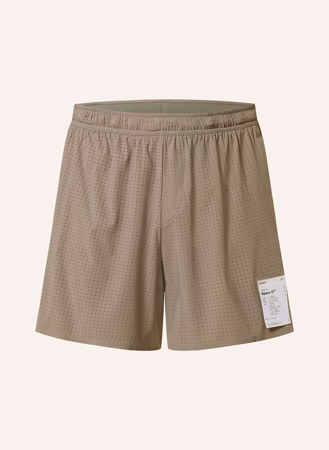 Satisfy 2-In-1-Laufshorts Space-O™ 5" beige von SATISFY