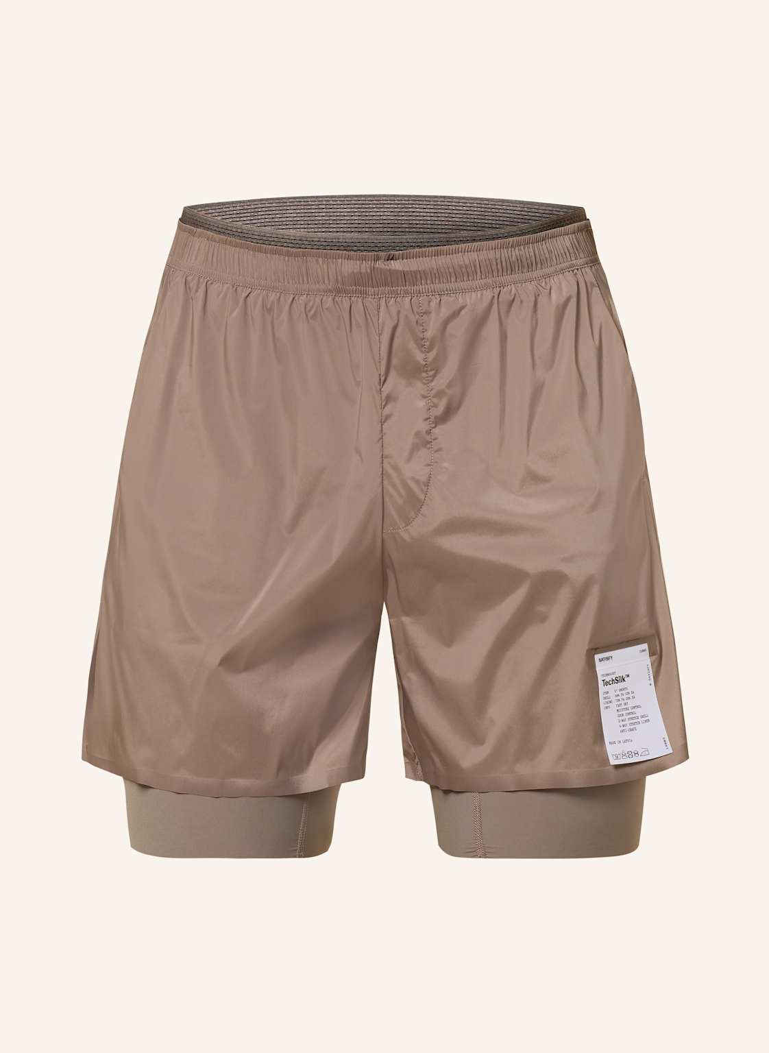 Satisfy 2-In-1-Laufshorts Techsilk™ 5" beige von SATISFY