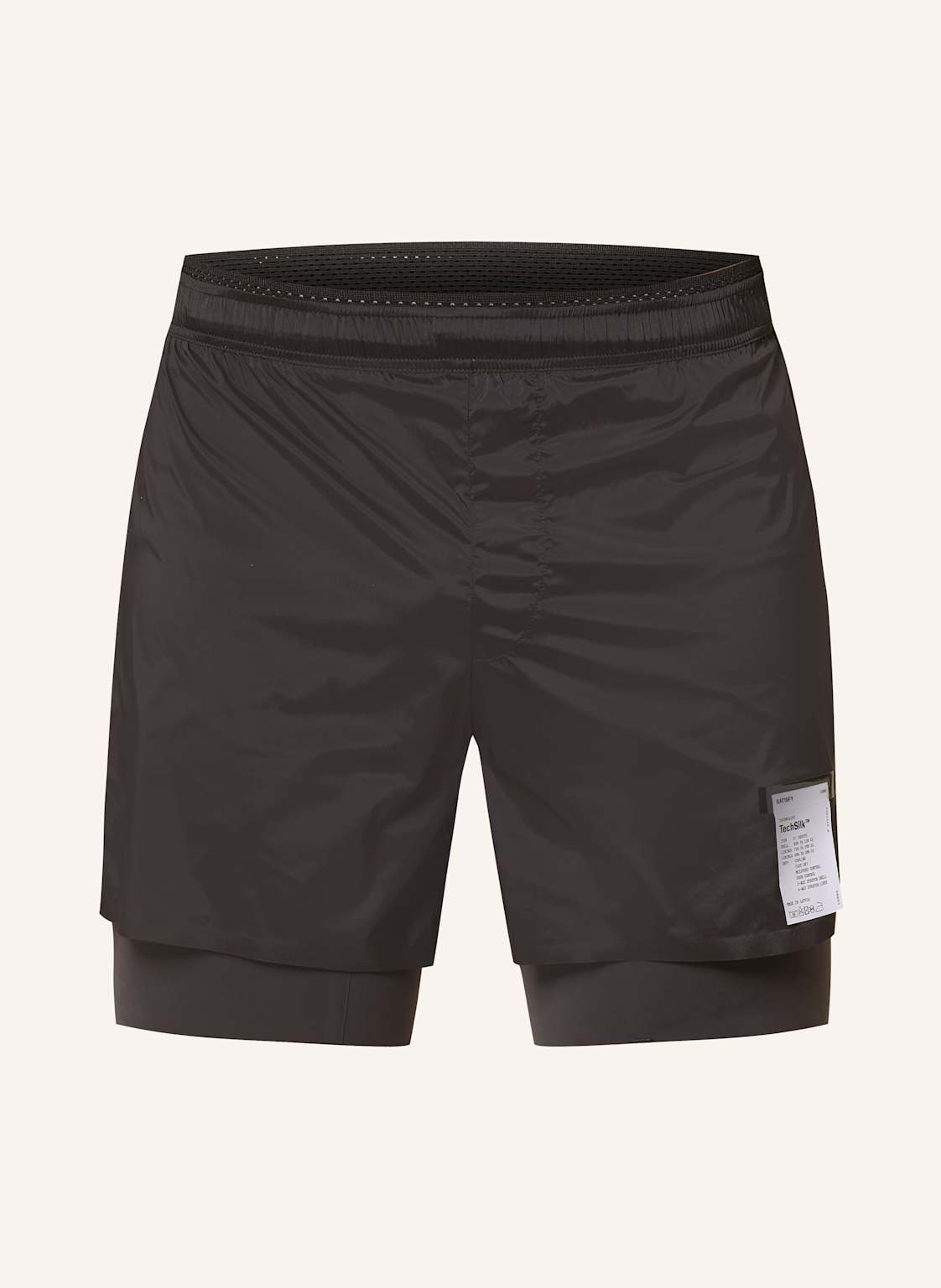 Satisfy 2-In-1-Laufshorts Techsilk™ 8" schwarz von SATISFY